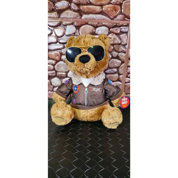 Top Gun Musical Teddy Bear, 10-inch plush #B14 - Picture 1 of 8